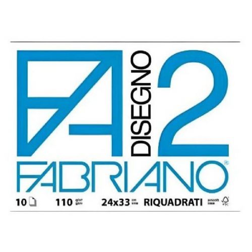 FABRIANO F2 BLOCCO 24X33 SQUADRATO 110GR 20FG F6201516